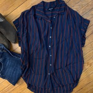 Madewell Daily Navy Striped Top